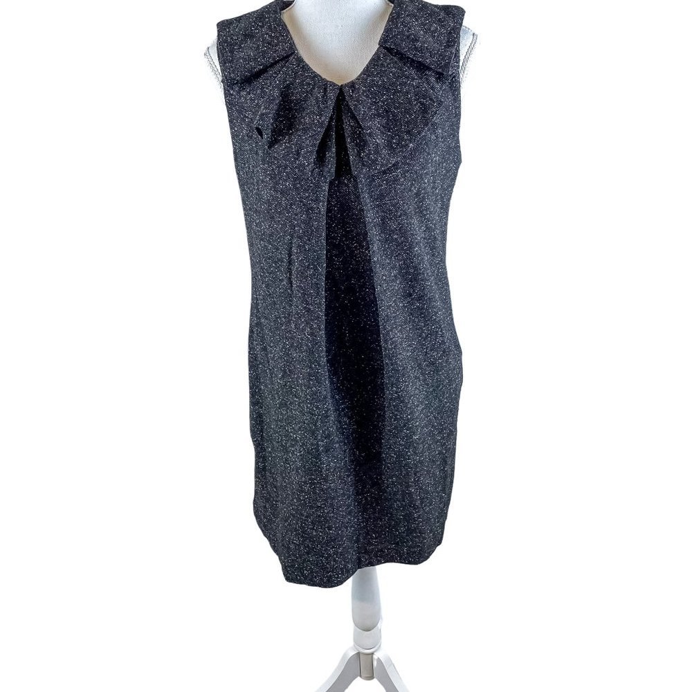 Banana Republic Sleeveless Italian Yarn Tweed Wool Silk Blend Dress sz 4